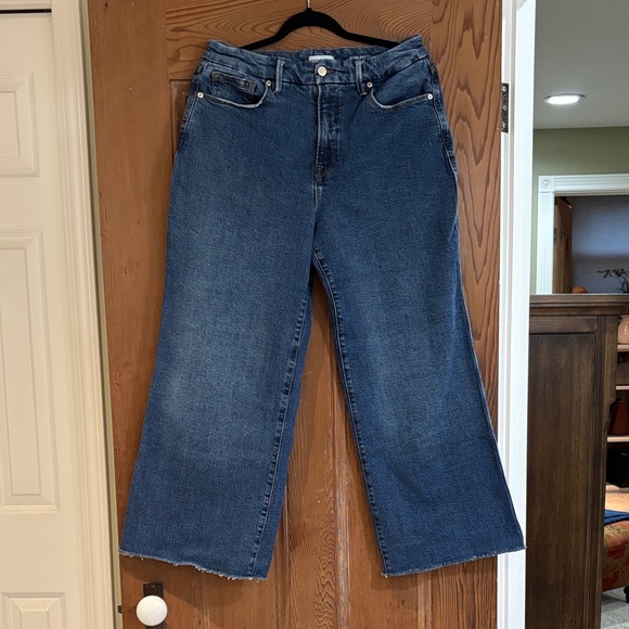 Good American Denim - Good American Dark Blue Flare Jeans Size 12